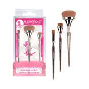 Majestique Blush Brush Eyebrow and Multi HD Makeup Brush Set (3 pcs)