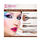 Majestique Blush Brush Eyebrow and Multi HD Makeup Brush Set (3 pcs)