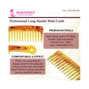 Majestique Premium Long Handle and Extra Wide Comb (1 pc)