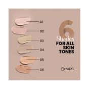 MARS Foundation With High Coverage Liquid Formula - 001 (40 ml)