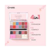 MARS Poco Makeup Palette With Eyeshadow Compact Highlighter And Blush - 03 (20 g)