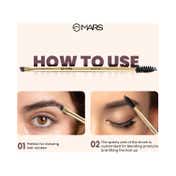 MARS Artist's Arsenal Angled Brush With Spoolie And Precise Synthetic Bristles