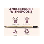 MARS Artist's Arsenal Angled Brush With Spoolie And Precise Synthetic Bristles