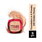 L'Oreal Paris Infallible 24H Fresh Wear Foundation In A Powder - 245 Golden Honey (9 g)
