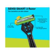 Bombay Shaving Company Sensi Smart 3 Razor and Charcoal Shaving Foam Grooming Kit (3 Pcs)