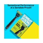 Bombay Shaving Company Sensi Smart 3 Razor and Charcoal Shaving Foam Grooming Kit (3 Pcs)