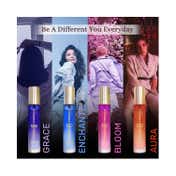 FRENCH ESSENCE Premium Red (Grace, Bloom, Enchante & Aura) Luxury Perfume Gift Set For Women (4 pcs)