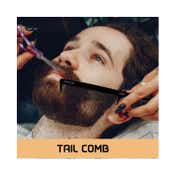 VEGA PROFESSIONAL Tail Comb Carbon Anti-Static Black Line Hair Comb for Men & Women (VPVCC-03)