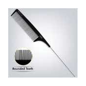 VEGA PROFESSIONAL Tail Comb with Steel Pin Carbon Anti-Static Hair Comb for Men & Women VPVCC-05