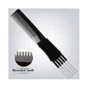 VEGA PROFESSIONAL Carbon Fork Comb with Anti-Static & Heat-Resistant Teeth (VPVCC-12)