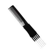 VEGA PROFESSIONAL Carbon Fork Comb with Anti-Static & Heat-Resistant Teeth (VPVCC-12)