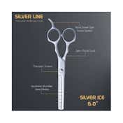 VEGA Professional Silver Ice 28 Thinning Silver line Hairdressing Scissor VPVSC-28 - Silver (51 g)