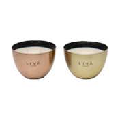 Seva Home Heirloom Bowl Mini Scented Candle Gold + Rosegold (2 Pcs)