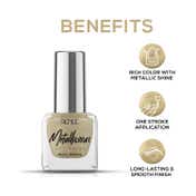 Renee Cosmetics Metallicious Nail Paint - Gilded Gold (10 ml)