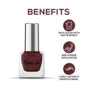 Renee Cosmetics Hyper Gel Nail Paint - Merlot Maroon (10 ml)