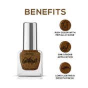 Renee Cosmetics Glitterati Nail Paint - Copper Blaze (10 ml)