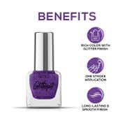 Renee Cosmetics Glitterati Nail Paint - Purple Galaxy (10 ml)