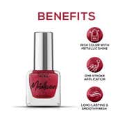 Renee Cosmetics Metallicious Nail Paint - Christmas Red (10 ml)