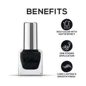 Renee Cosmetics Mattitude Nail Paint - Feather Black (10 ml)