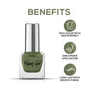 Renee Cosmetics Hyper Gel Nail Paint - Olive Green (10 ml)