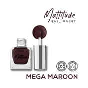 Renee Cosmetics Mattitude Nail Paint - Mega Maroon (10 ml)