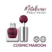 Renee Cosmetics Metallicious Nail Paint - Cosmic Maroon (10 ml)