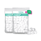 Vega Cotton Ball White Pack of 2 (VC2CB-01) (40 g)