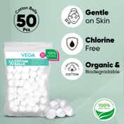 Vega Cotton Ball White Pack of 2 (VC2CB-01) (40 g)