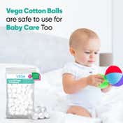 Vega Cotton Ball White Pack of 2 (VC2CB-01) (40 g)