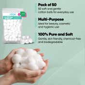 Vega Cotton Ball White Pack of 2 (VC2CB-01) (40 g)