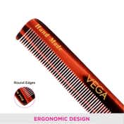 Vega Pocket Hair Comb for Men and Women Brown Pack of 2 (VC2HMC-121) (20 g)