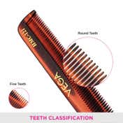 Vega Pocket Hair Comb for Men and Women Brown Pack of 2 (VC2HMC-121) (20 g)