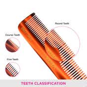 Vega Pocket Hair Comb for Men and Women Travel Friendly Brown Pack of 2 (VC2HMC-120D) (24 g)