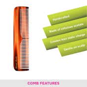Vega Pocket Hair Comb for Men and Women Travel Friendly Brown Pack of 2 (VC2HMC-120D) (24 g)