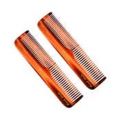 Vega Pocket Hair Comb for Men and Women Travel Friendly Brown Pack of 2 (VC2HMC-120D) (24 g)