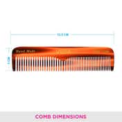 Vega Pocket Hair Comb for Men and Women Travel Friendly Brown Pack of 2 (VC2HMC-120D) (24 g)