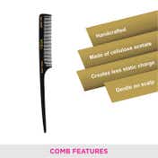 Vega Tail Hair Comb India's No.1 Hair Comb Brand for Women Black Pack of 2 (VC2HMBC-303) (19 g)