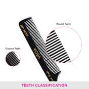 Vega Tail Hair Comb India's No.1 Hair Comb Brand for Women Black Pack of 2 (VC2HMBC-303) (19 g)