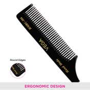 Vega Tail Hair Comb with Steel Pin for Women Pack of 2 (VC2HMBC-304) (26 g)