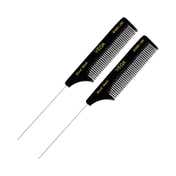 Vega Tail Hair Comb with Steel Pin for Women Pack of 2 (VC2HMBC-304) (26 g)