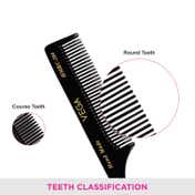 Vega Tail Hair Comb with Steel Pin for Women Pack of 2 (VC2HMBC-304) (26 g)