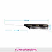 Vega Tail Hair Comb with Steel Pin for Women Pack of 2 (VC2HMBC-305) (26 g)