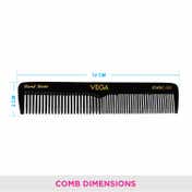 Vega Graduated Dressing Hair Comb for Men and Women Pack of 2 (VC2HMBC-121) (25 g)