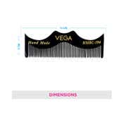 Vega Moustache Comb for Men Style your Beard Pocket-size Comb Pack of 2 (VC2HMBC-194) (13 g)