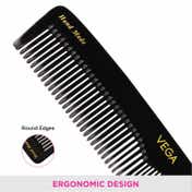 Vega Graduated Dressing Hair Comb for Men and Women Black Pack of 2 (VC2HMBC-116) (30 g)