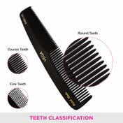 Vega Graduated Dressing Hair Comb for Men and Women Black Pack of 2 (VC2HMBC-116) (30 g)