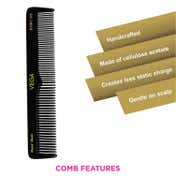 Vega Graduated Dressing Hair Comb for Men and Women Black Pack of 2 (VC2HMBC-118) (30 g)