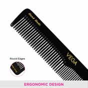 Vega Graduated Dressing Hair Comb for Men and Women Black Pack of 2 (VC2HMBC-118) (30 g)