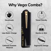 Vega Beard Comb for Men Style your Beard Pocket size Comb Pack of 2 (VC2HMBC-222F) (23 g)
