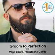 Vega Beard Comb for Men Style your Beard Pocket size Comb Pack of 2 (VC2HMBC-222F) (23 g)